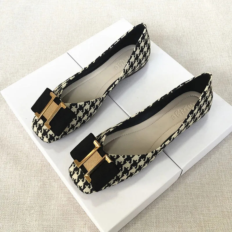 Giày Búp Bê Mũi Vuông Đế Mềm Thoải Mái Size 32-44 Thời Trang Cho Nữ