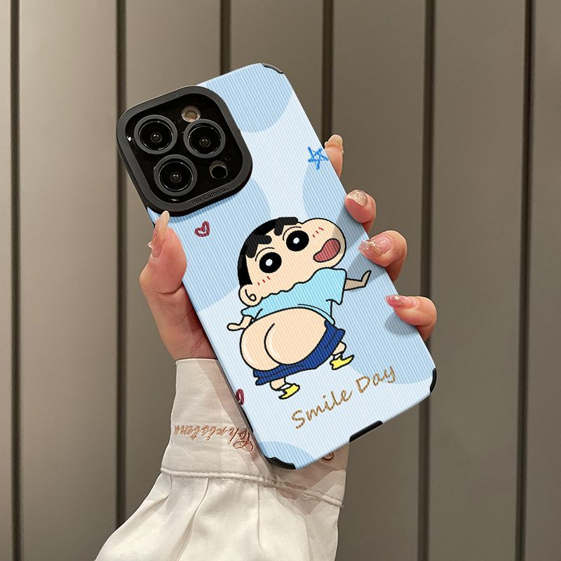 Ốp Điện Thoại Silicon Hình Cậu Bé Bút Chì Cho Iphone 11 12 13 14 Pro Max IPX Xr Xs Max 7 8 6s Plus