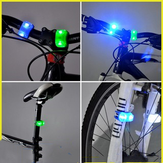 Popkozzi Đèn LED 2 Bóng 3 Chế Độ Sáng Cảnh Báo An Toàn Cho Xe Đạp