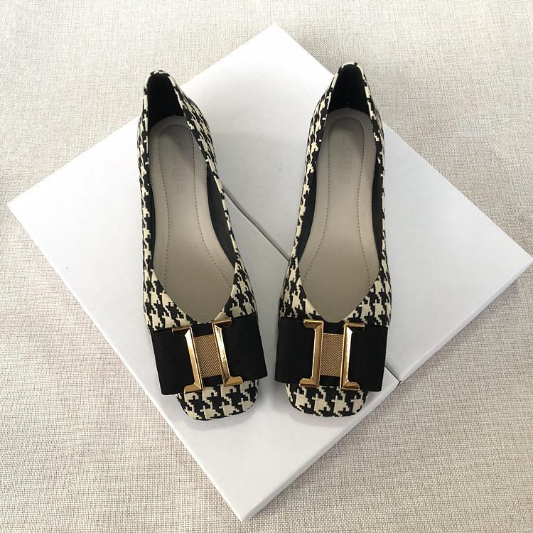 Giày Búp Bê Mũi Vuông Đế Mềm Thoải Mái Size 32-44 Thời Trang Cho Nữ