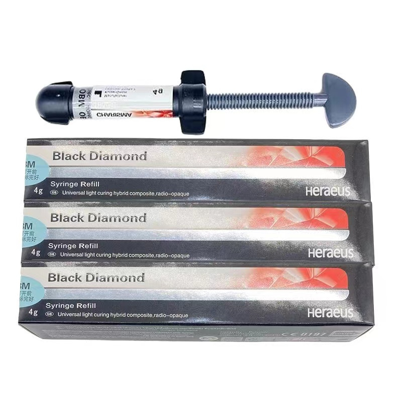 Đá Cẩm Thạch Răng nano 6d Bằng Nhựa resin Màu Đen 4g heraeus