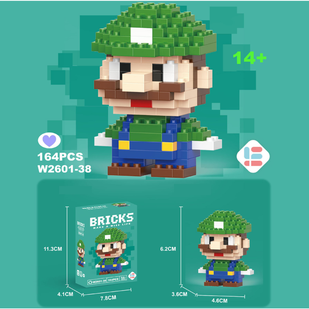 Đồ Chơi Lắp Ráp Mô Hình Nhân Vật Hoạt Hình Mini Dễ Thương