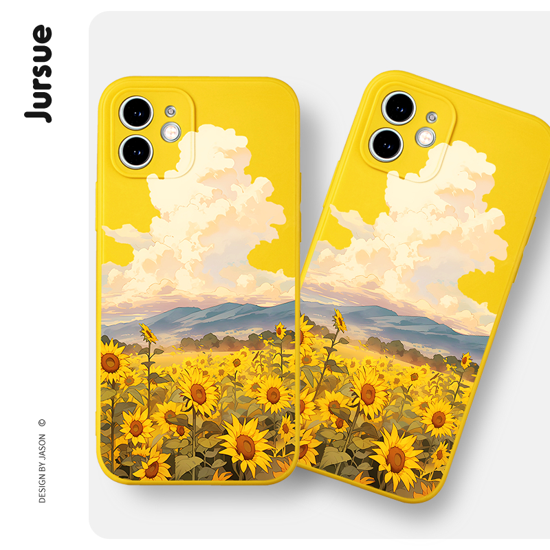 Ốp điện thoại JURSUE dễ thương đẹp độc lạ dẻo Cho iPhone 14 13 12 11 Pro Max SE 2020 X XR XS 8 7 ip 6S 6 Plus kute XYH1882