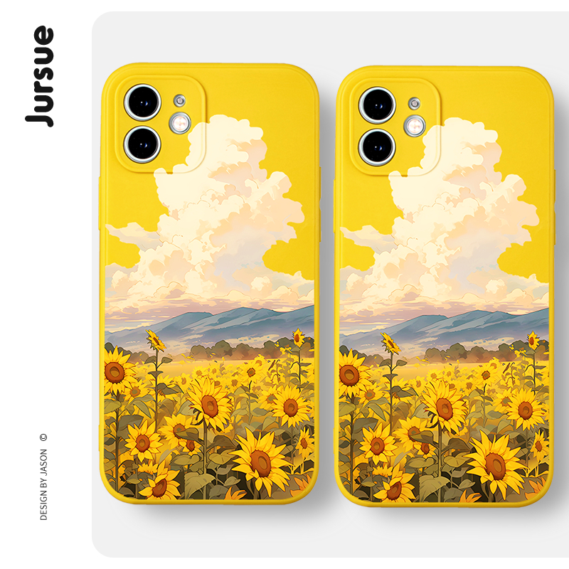 Ốp điện thoại JURSUE dễ thương đẹp độc lạ dẻo Cho iPhone 14 13 12 11 Pro Max SE 2020 X XR XS 8 7 ip 6S 6 Plus kute XYH1882