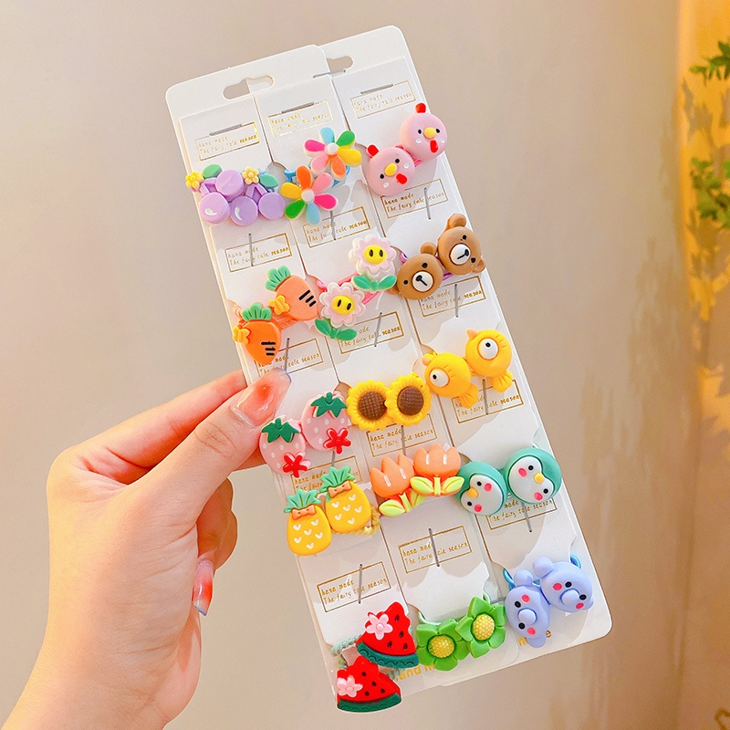 Set 10 dây buộc tóc họa tiết dễ thương dành cho bé gái
