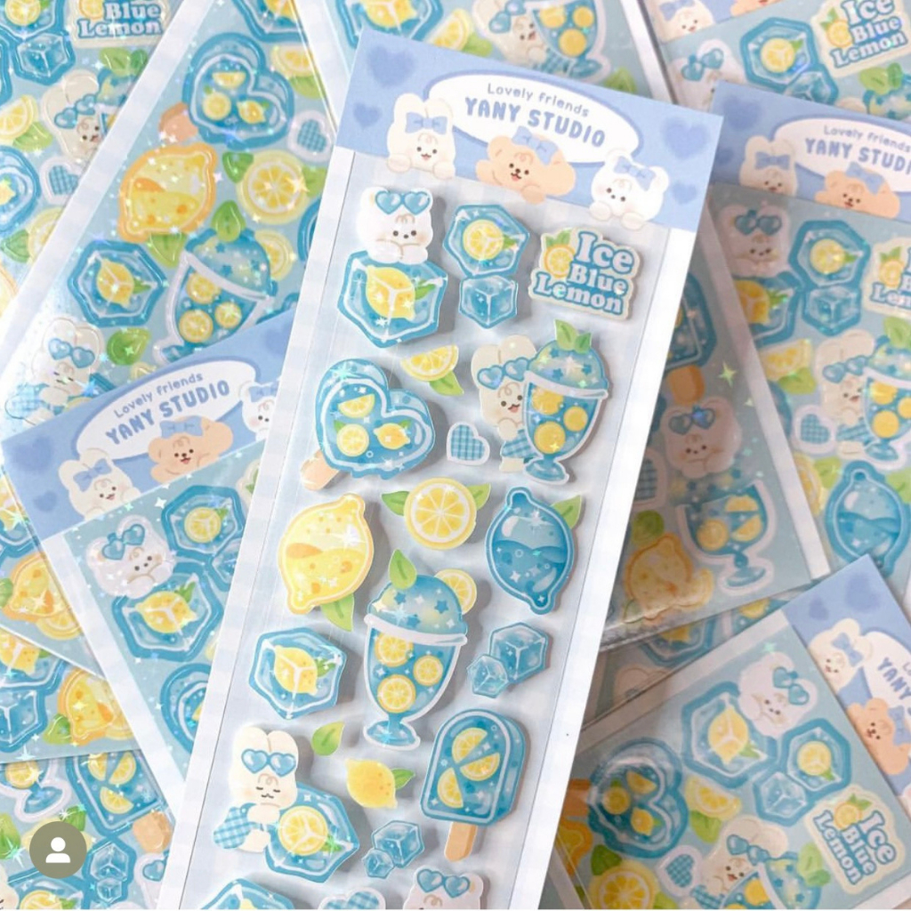Hàn quốc yany laser dễ thương phim hoạt hình động vật nhãn dán tự làm thẻ ảnh tài khoản tay nhãn dán trang trí