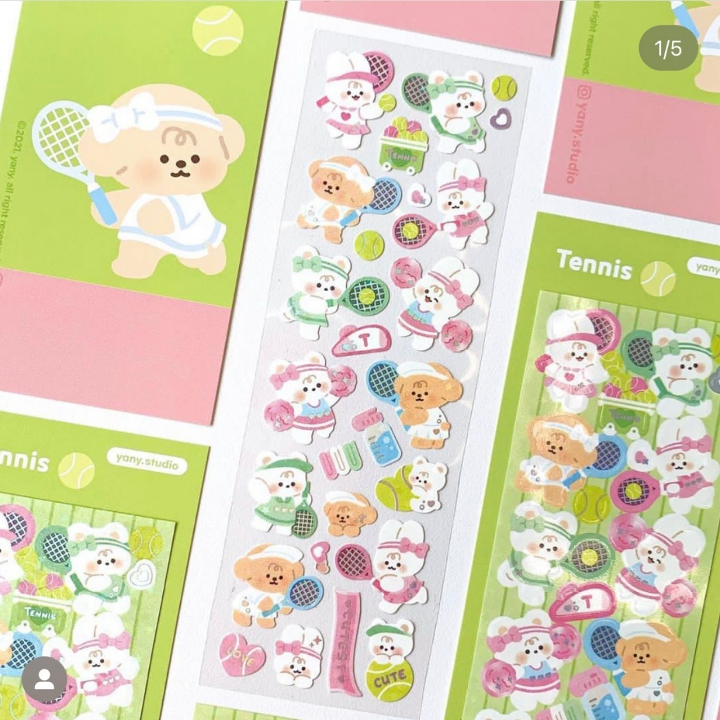Hàn quốc yany laser dễ thương phim hoạt hình động vật nhãn dán tự làm thẻ ảnh tài khoản tay nhãn dán trang trí
