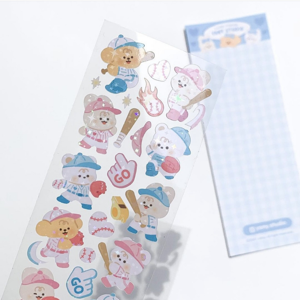 Hàn quốc yany laser dễ thương phim hoạt hình động vật nhãn dán tự làm thẻ ảnh tài khoản tay nhãn dán trang trí