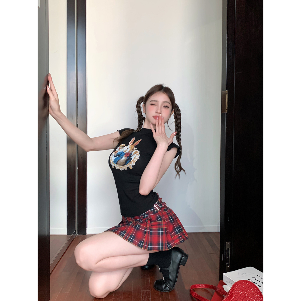 Áo Thun In Hình Thỏ Xinh Xắn Cho Nữ
