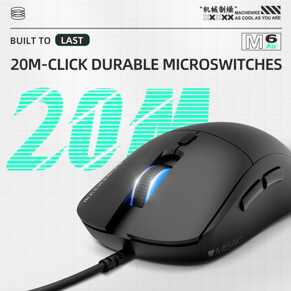 Chuột Quang Gaming M6 Air 500Hz 6 NúT BấM Cho Laptop / PC