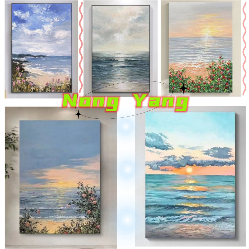 Nong Yang-30*40CM-tranh số hóa-tranh tô màu theo số-biển hoa-tô tranh theo số-tranh số hoá- tranh số hóa-trang tô màu theo số-tranh số hoá phong-tranh tô màu theo số phong cảnh