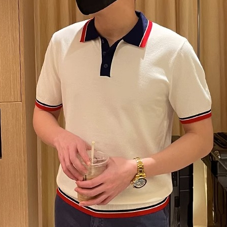 Áo Thun polo Dệt Kim Cao Cấp Thời Trang Mùa Hè Cho Nam Size M-3xl