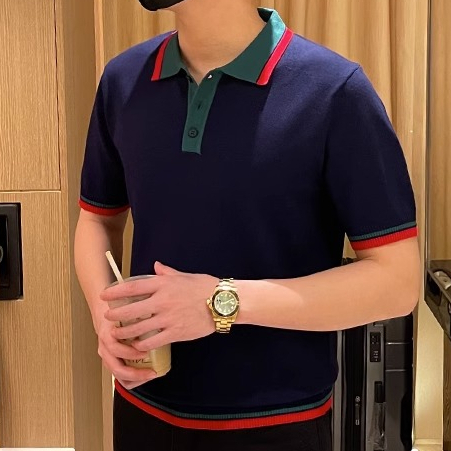 Áo Thun polo Dệt Kim Cao Cấp Thời Trang Mùa Hè Cho Nam Size M-3xl