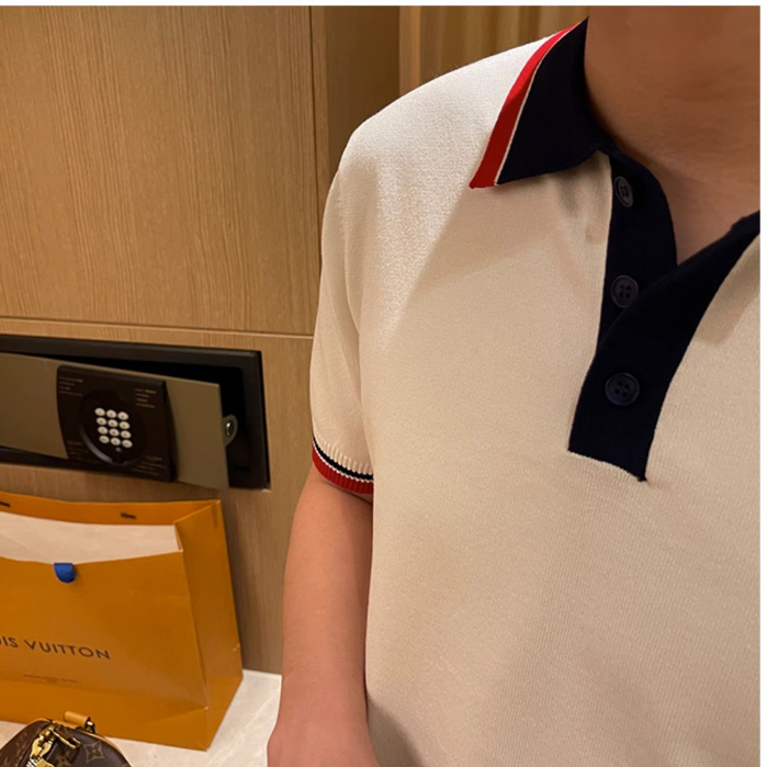 Áo Thun polo Dệt Kim Cao Cấp Thời Trang Mùa Hè Cho Nam Size M-3xl