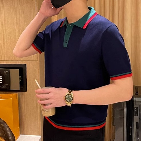 Áo Thun polo Dệt Kim Cao Cấp Thời Trang Mùa Hè Cho Nam Size M-3xl