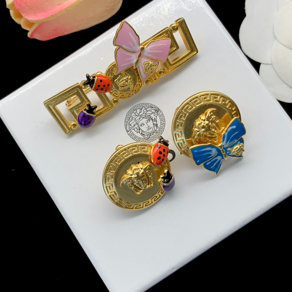 Bộ Vòng cổ + Bông Tai Thời Trang retro Âu Mỹ Cho Nữ