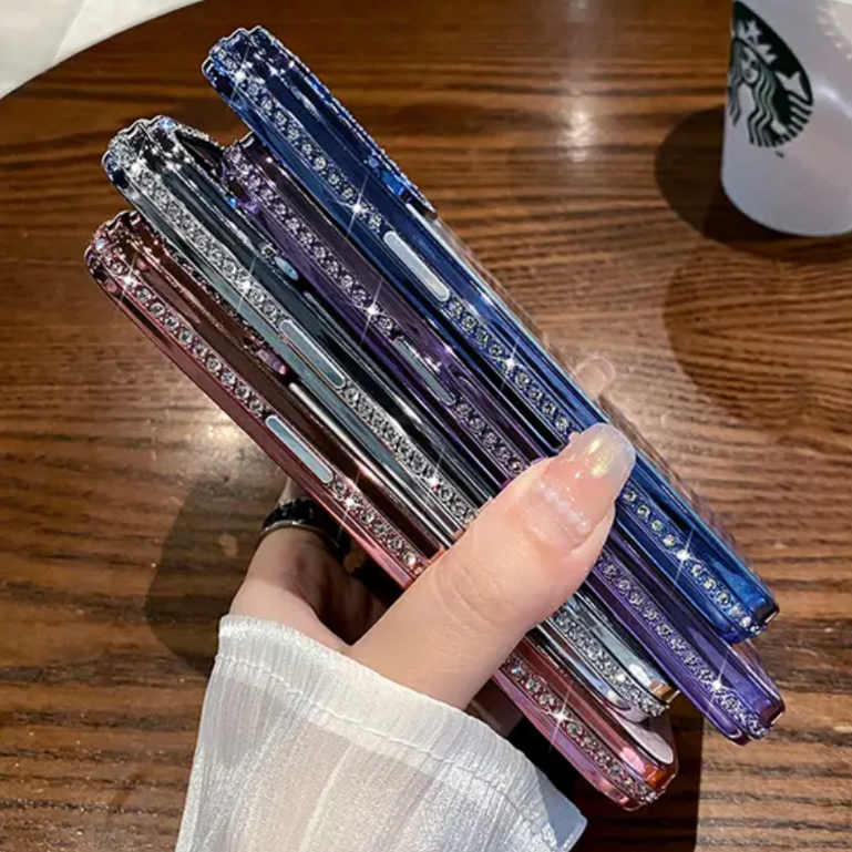 Ốp Điện Thoại Cứng Tráng Gương In Họa Tiết Kim Cương Cho compatible for iPhone 12 13 14 pro max