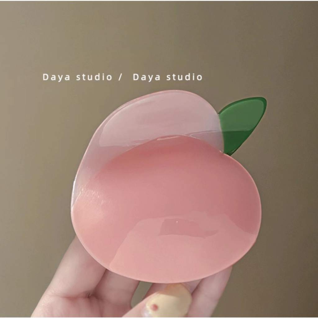 Kẹp Tóc Nhựa acrylic Hình Quả Đào Ngọt Ngào Thời Trang Cao Cấp