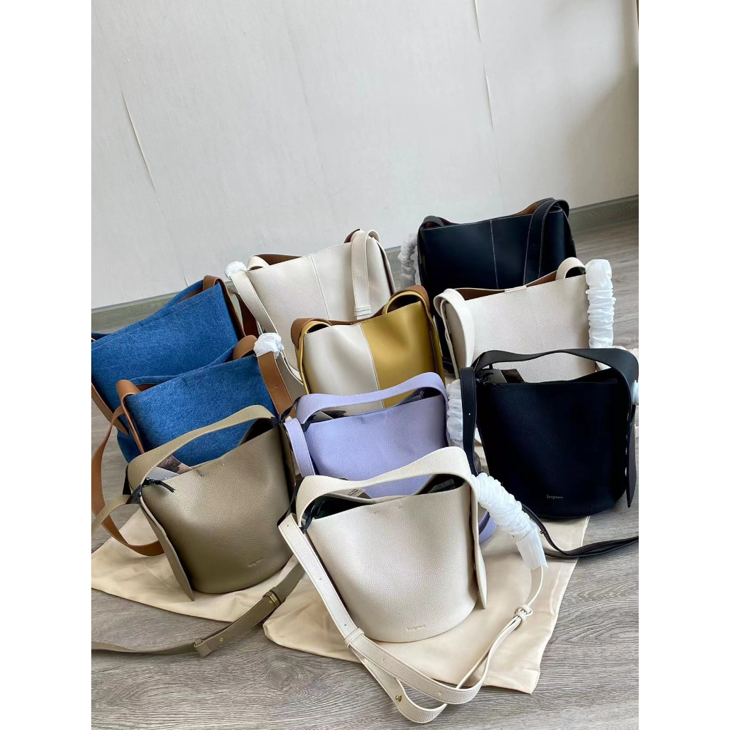 Songmont Túi Xách Da Bò Nhẹ Có Dây Đeo Vai Cỡ Vừa Thiết Kế Mới Dành Cho Bạn Nữ SO777777-0520