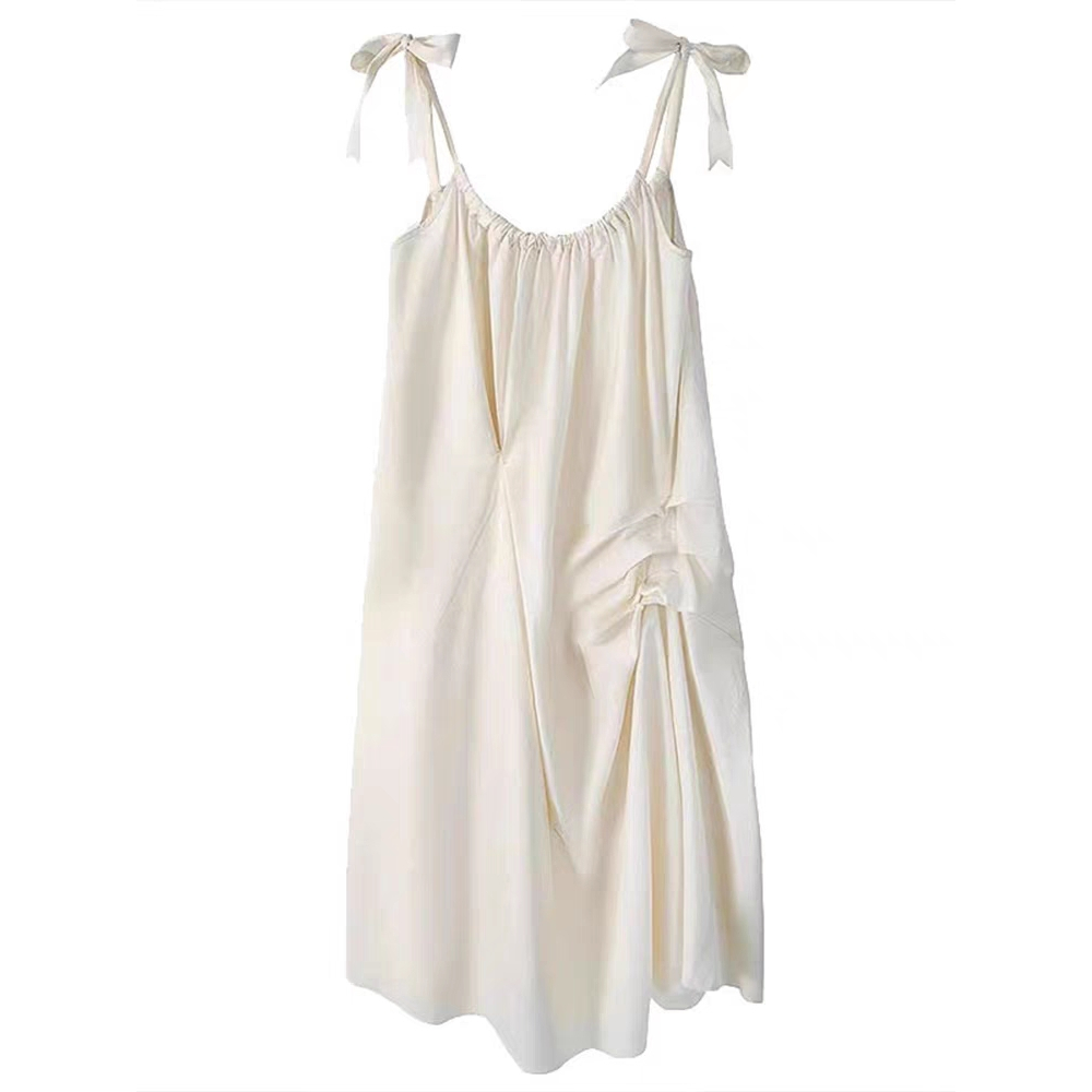 IELGY Đầm Hai Dây Dáng Dài Vừa Thời Trang Pháp Thanh Lịch Cho Nữ