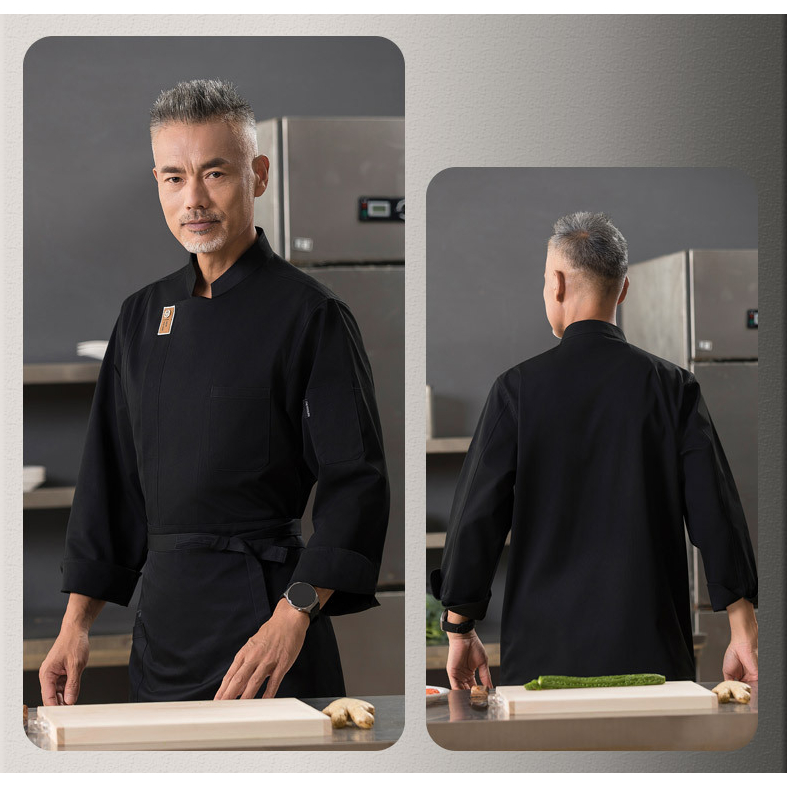 Áo Khoác Đồng Phục Đầu Bếp Dài Tay Thoáng Khí Cho Nhà Hàng Khách Sạn baju perempuan