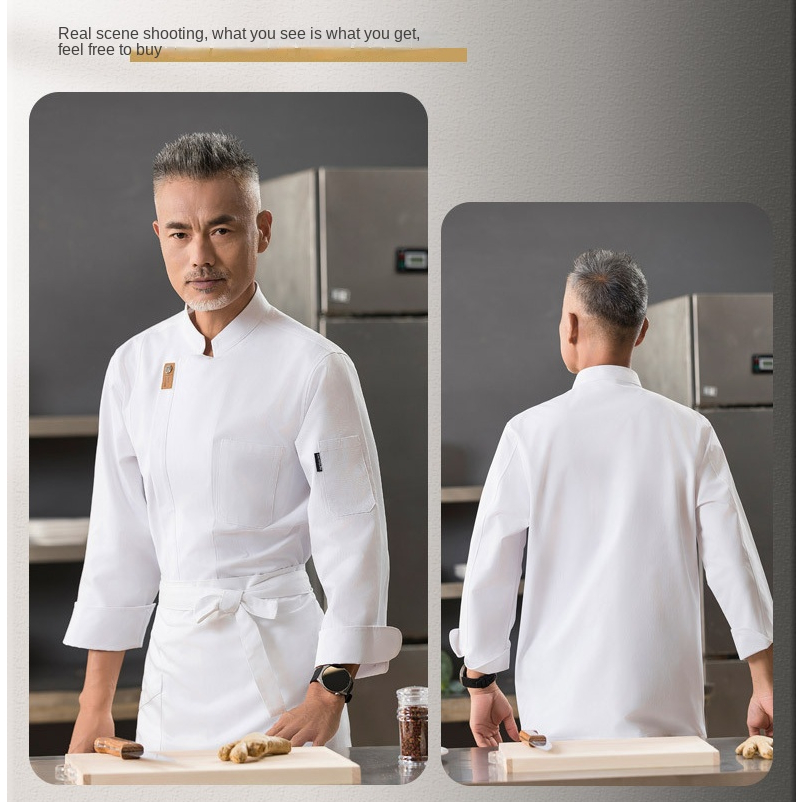 Áo Khoác Đồng Phục Đầu Bếp Dài Tay Thoáng Khí Cho Nhà Hàng Khách Sạn baju perempuan
