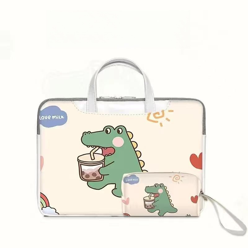 ⭐️With Power Pack + trolley strap⭐️PU waterproof laptop bag Sleeve Laptop Case Cute Doraemon 12 13 14 15 inch 15.6inches Cartoons Briefcases