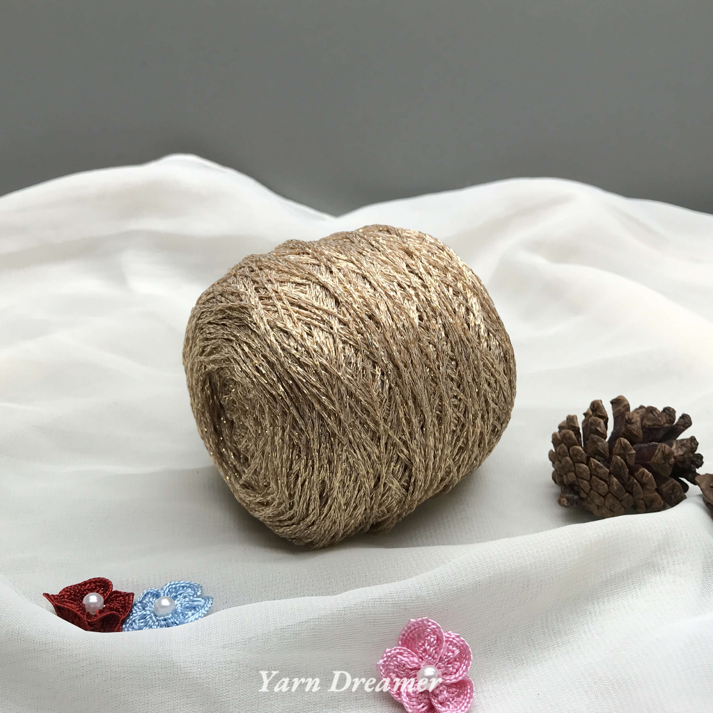 15 Màu Sắc - Sợi vàng long lanh  Sợi bông Sợi len Sợi móc tự làm Sợi đan