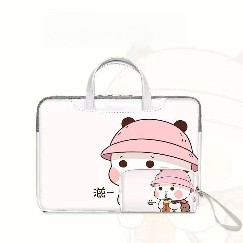 ⭐️With Power Pack + trolley strap⭐️PU waterproof laptop bag Sleeve Laptop Case Cute Doraemon 12 13 14 15 inch 15.6inches Cartoons Briefcases