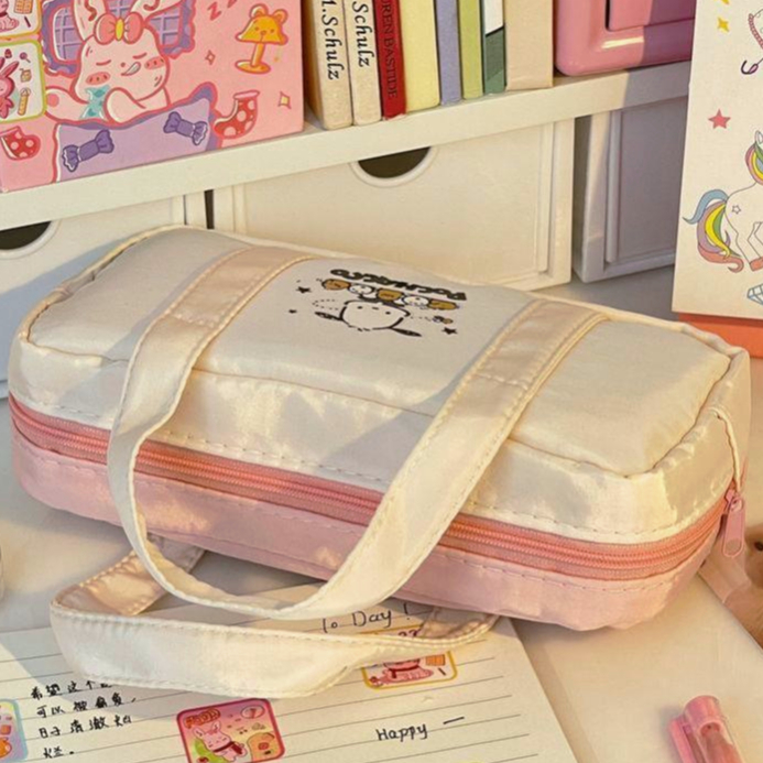 Túi Đựng Bút Chì / Mỹ Phẩm Sức Chứa Lớn Hình Chú Chó Hoạt Hình Dễ Thương