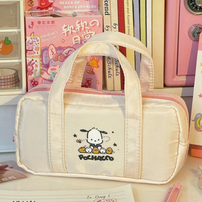 Túi Đựng Bút Chì / Mỹ Phẩm Sức Chứa Lớn Hình Chú Chó Hoạt Hình Dễ Thương