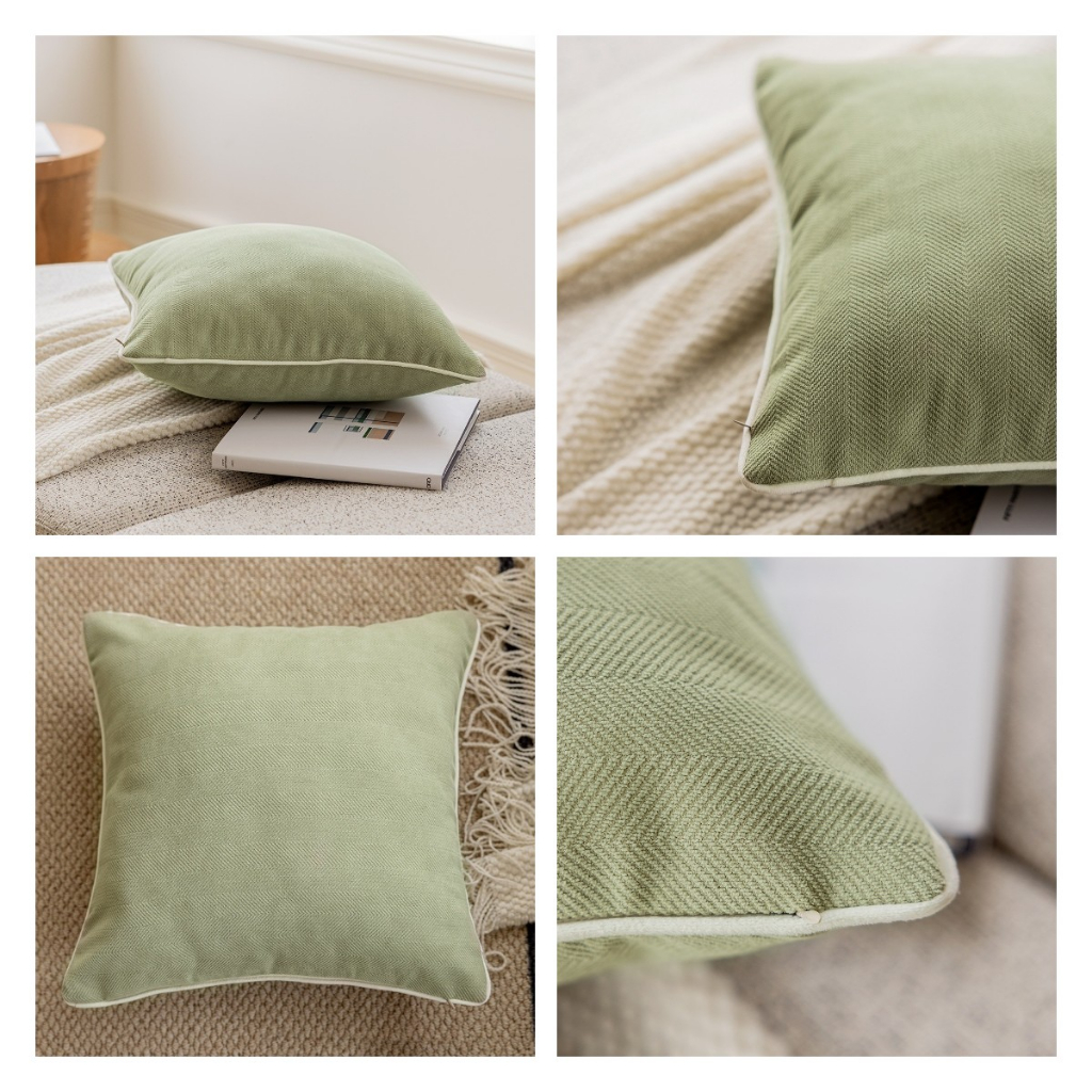 45x45 Vỏ gối tựa lưng Vuông Màu Xanh Lá Cây Trang Trí Nội Thất