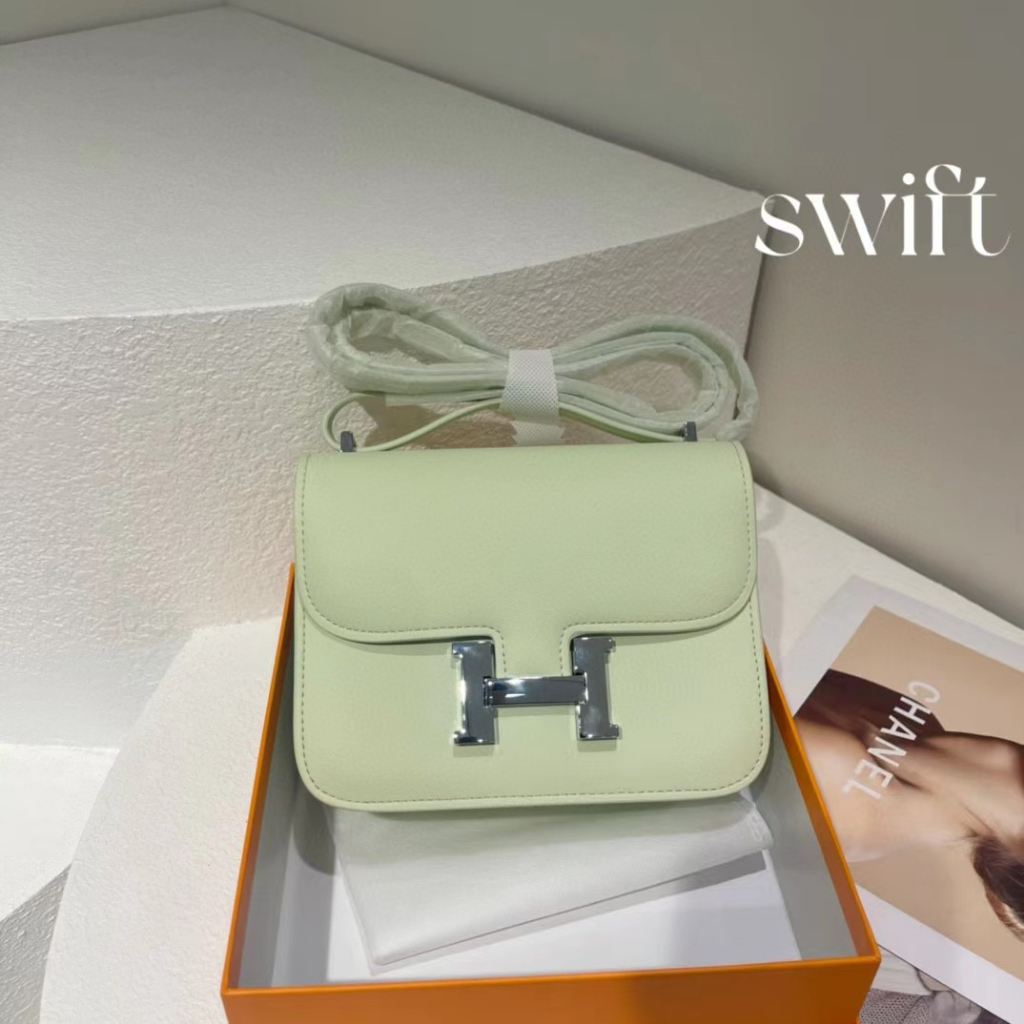 Túi Đeo Vai Da Bò Thật Dáng Vuông Nhỏ Thoải Mái Phong Cách Mới Kèm Hộp Đựng Cho Nữ777777-5285