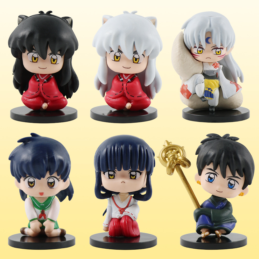 Set 6 Mô Hình Nhân Vật Phim Hoạt Hình Inuyasha 6-7cm