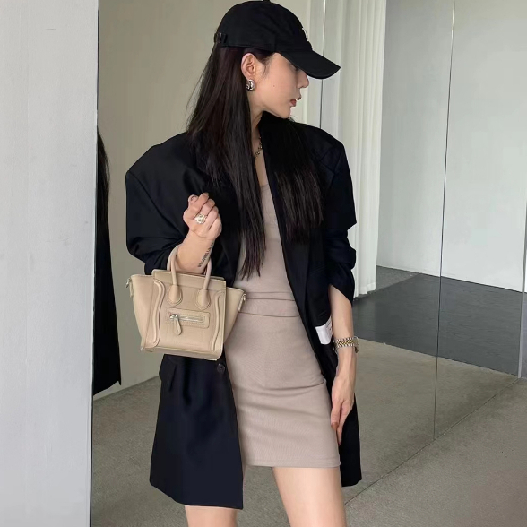 Túi Đeo Chéo Da Bò Họa Tiết Mặt Cười Cá Tính Cho Nữ777777-8128