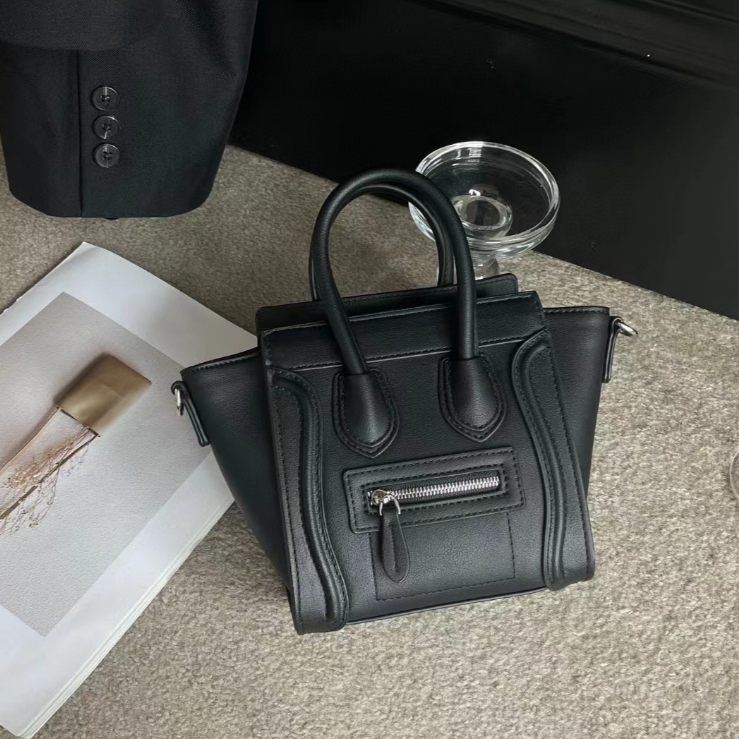 Túi Đeo Chéo Da Bò Họa Tiết Mặt Cười Cá Tính Cho Nữ777777-8128