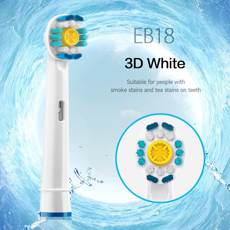 Set đầu bàn chải đánh răng điện ORAL-B thay thế thích hợp cho D36/ D12/ D16/ 2000/ 4000/ 8000/ 9000