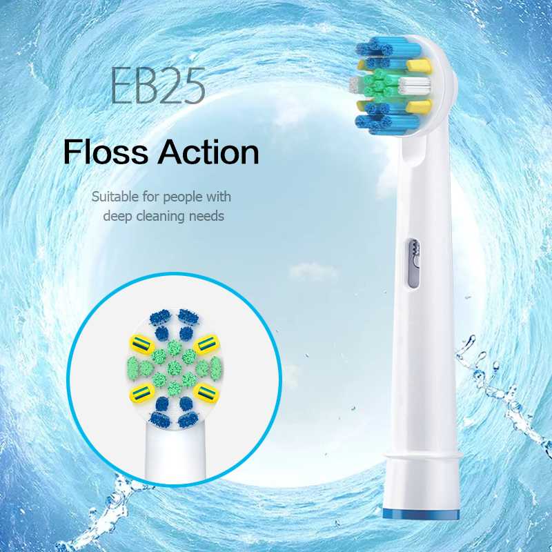 Set đầu bàn chải đánh răng điện ORAL-B thay thế thích hợp cho D36/ D12/ D16/ 2000/ 4000/ 8000/ 9000