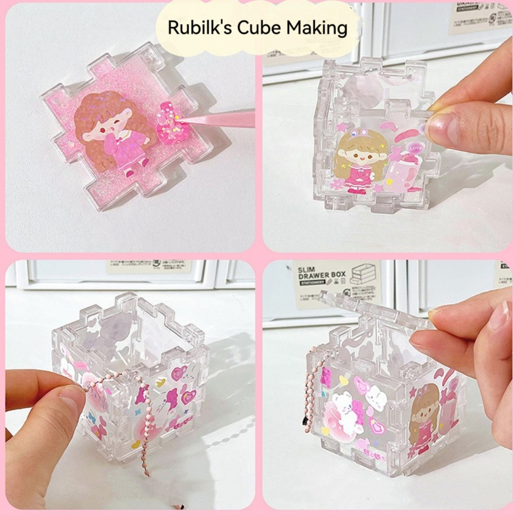 Set 6 Thẻ Đồ Chơi Xếp Hình Goo Pan Goo Dạng Móc Khóa DIY Dành Cho Trẻ Em