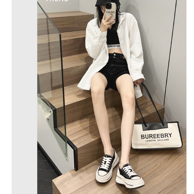 Hong Kong Premium shoes❥Giày Thể Thao Vải Đế Dày Thời Trang Năng Động