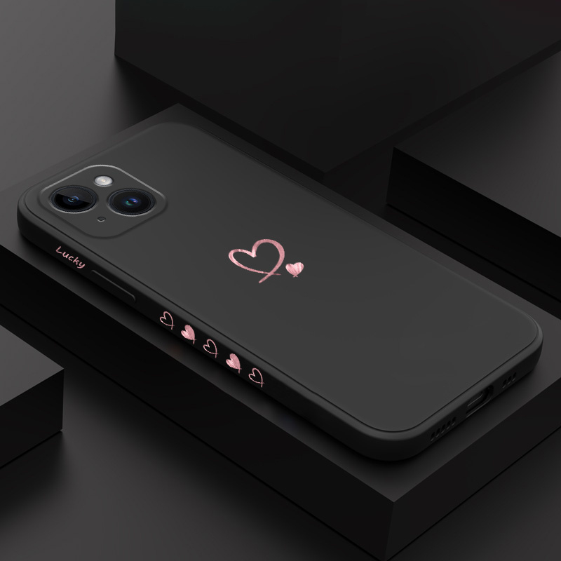 Ốp Điện Thoại Họa Tiết Trái Tim Sáng Tạo Cho iphone 15pro 15 14pro 14 pro plus max 14promax 5g