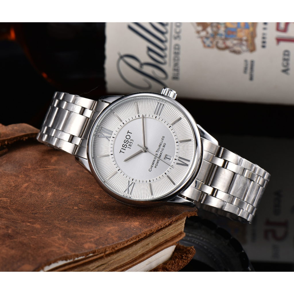 Tissot Đồng Hồ Quartz Duluer Chống Thấm Nước Với Dây Thép Với Màn Hình Hiển Thị Ngày Chính Xác