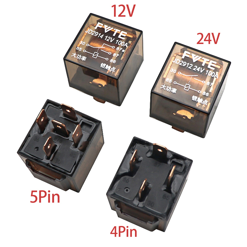 1 Rơ Le Ô Tô Chống Nước 12V 100A 5Pin SPDT DC 24V Công Suất Cao