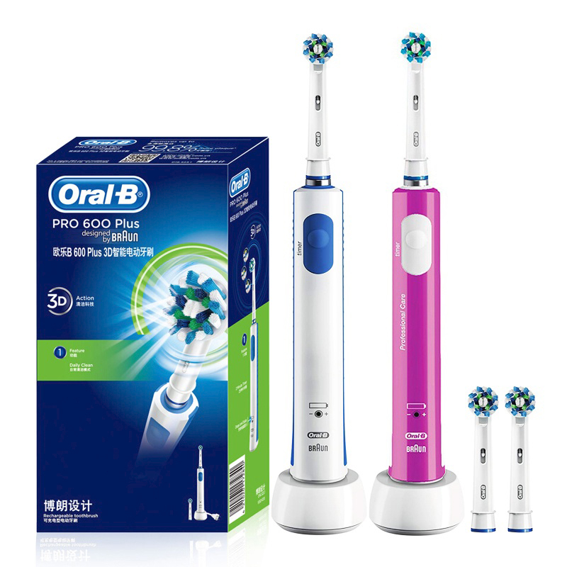 ORAL B Bàn Chải Đánh Răng Điện Xoay 3D Thay Thế Oral-B Pro600 Plus