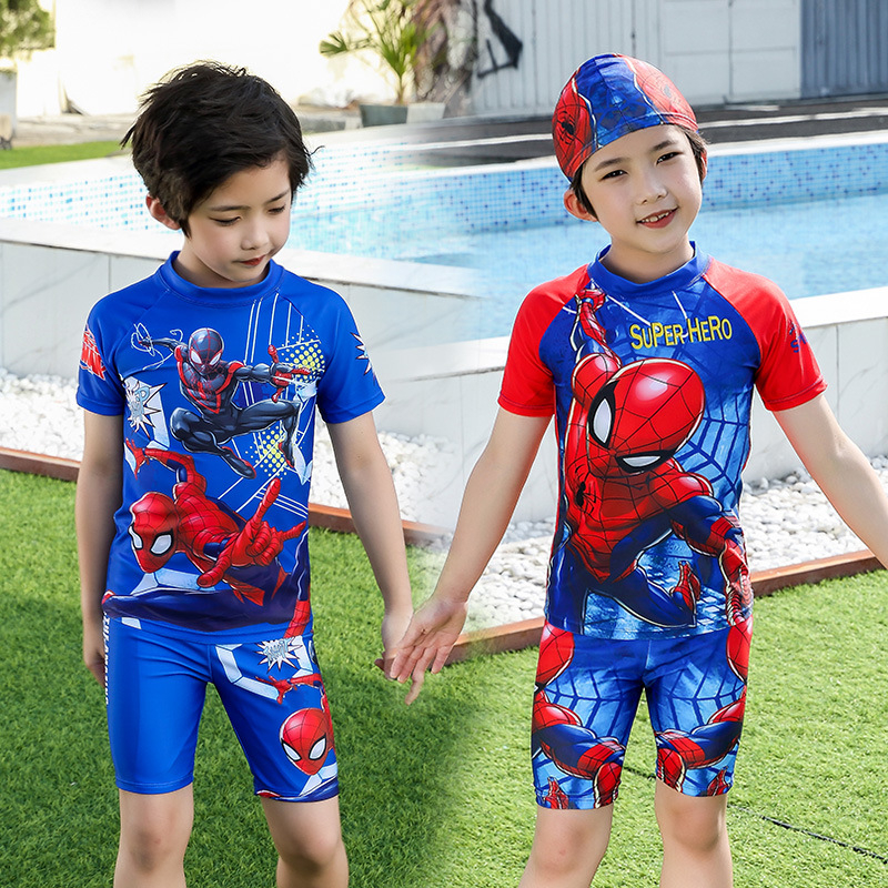 Bộ Đồ Bơi Bé Trai Size Đại 5-10 Tuổi Đồ Bơi Liên Thân Hoạt Hình Siêu Nhân Đáng Yêu Nhiều Màu Sắc