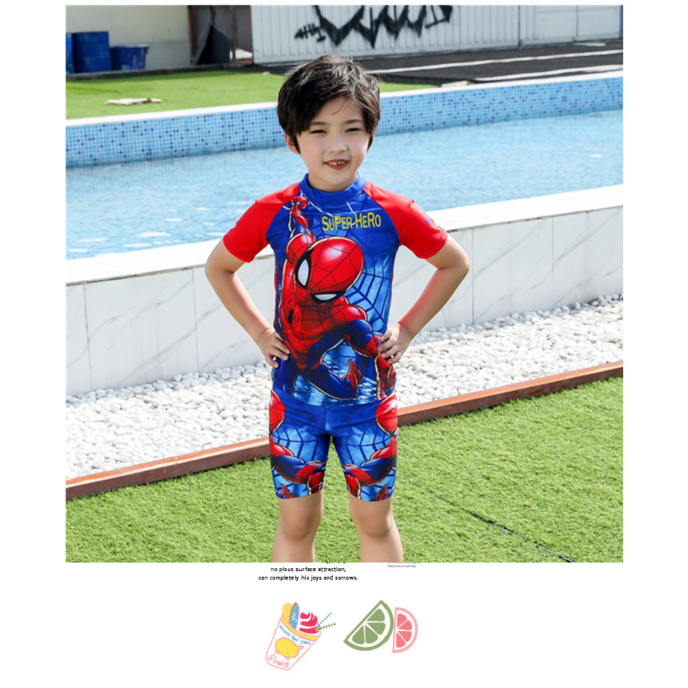 Bộ Đồ Bơi Bé Trai Size Đại 5-10 Tuổi Đồ Bơi Liên Thân Hoạt Hình Siêu Nhân Đáng Yêu Nhiều Màu Sắc