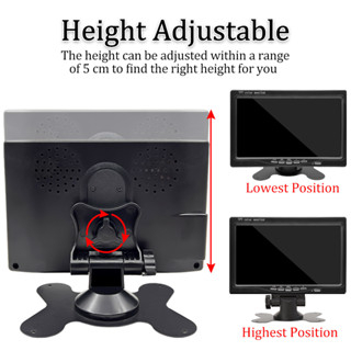 Màn hình ô tô 7 "16: 9 màn hình 800 * 480 với đầu vào video 2 chiều tft hd kỹ thuật số cho camera quan sát phía sau bãi đậu xe dự phòng đảo ngược