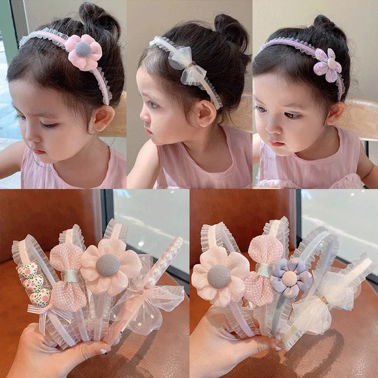 Băng Đô Cài Tóc Công Chúa Dễ Thương Chống Trượt Không Đau Cho Bé Gái