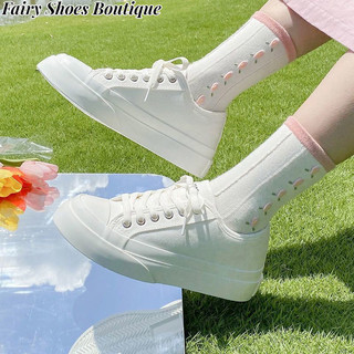 ZHUXIA Giày Thể Thao Vải Canvas Đế Bằng Chống Trượt Thắt Dây Kiểu Nhật Hàn Cá Tính Cho Nữ