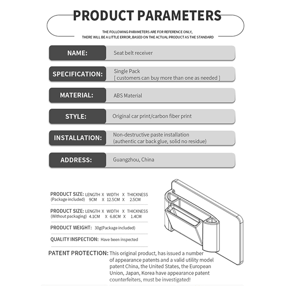 Set 4 Chốt Cài Dây An Toàn Ổn Định Cho Xe Hơi VW BMW KIA Honda Nissan Hyundai